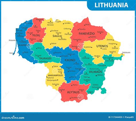 Capital Of Lithuania Map