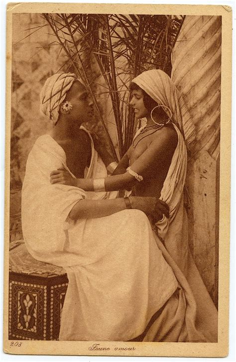 Lot Antique Vintage Postcard Nude Morocco