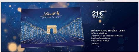 Promo Boîte champs élysées lindt chez Costco