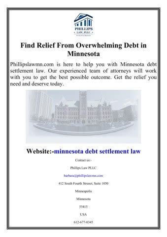 Find Relief From Overwhelming Debt In Minnesota