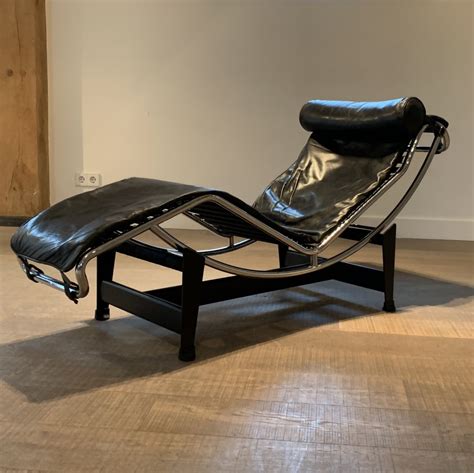 Le Corbusier Lc4 Black On Black Chaise Lounge Chair By Cassina 1970s 158929