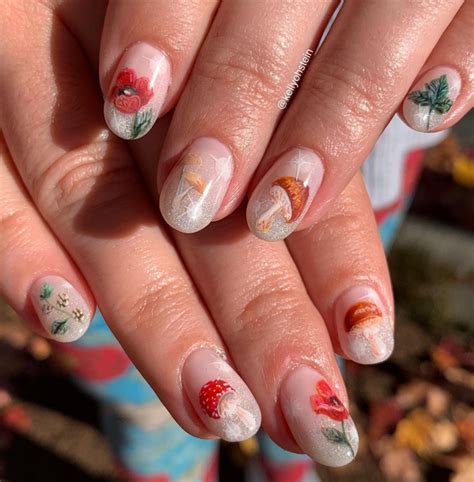 35 Adorable Mushroom Nails For An Earthy Manicure The Beauty Pursuit