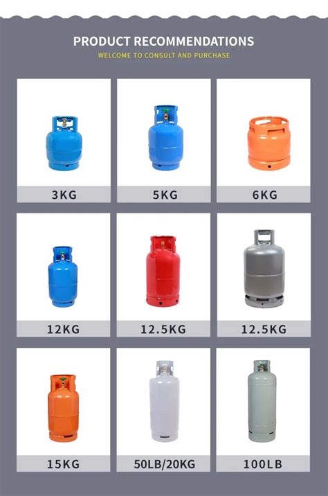 Dot Ce Iso4706 Bv 12 5kg26 5l Tare Weight 15kg Lpg Propane Butane Gas