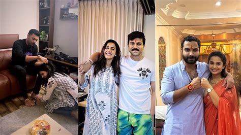 Tollywood Celebrities Celebrate Raksha Bandhan Chiranjeevi Ram