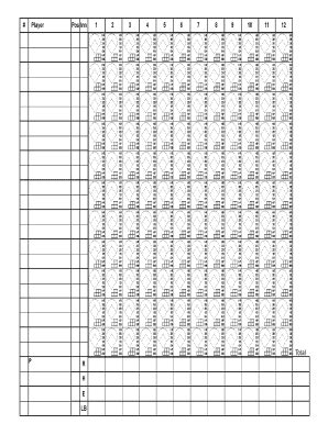 Little League Baseball Scorecard Printable