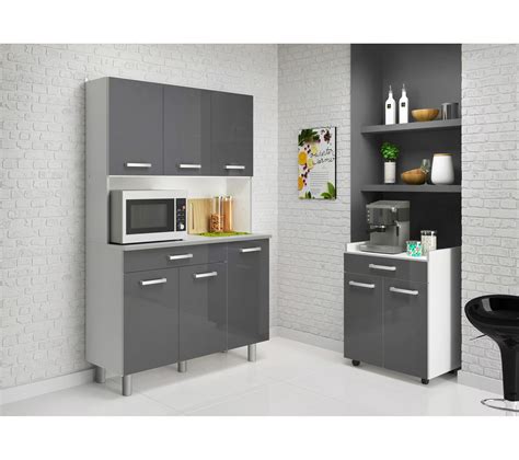 Buffet Pixel Gris Brillant Buffet De Cuisine But