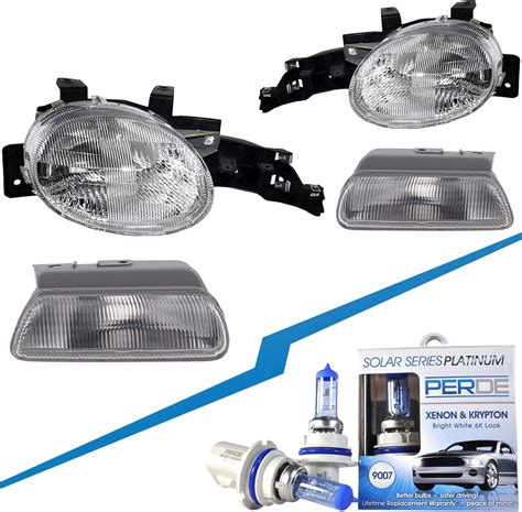 Amazon HEADLIGHTSDEPOT Headlights 4 Piece Set Compatible With