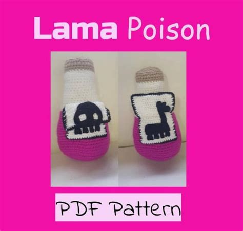 Lama Llama Poison Bottle Crochet Pattern Etsy