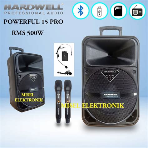 Jual Speaker Portable 15 Inch Hardwell Powerful 15 Pro Rms 500 Watt Usb