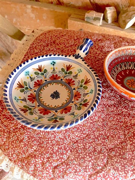 Hand Painted Floral Ceramic Italian Dish Etsy