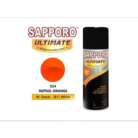 Jual SAPPORO ULTIMATE S24 REPSOL ORANGE CAT SEMPROT SPRAY PAINT WARNA