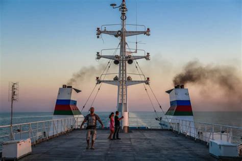 Traveling from Azerbaijan to Kazakhstan across the Caspian Sea by cargo ...