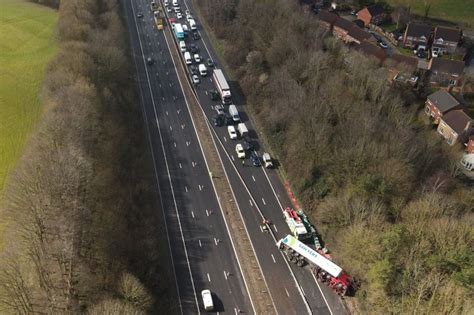 Aerial Pictures Of M5 Lorry Crash Show Scale Of Incident Somerset Live