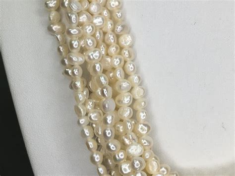 Genuine Freshwater Seed Pearl 16 Necklace Sterling  Gem