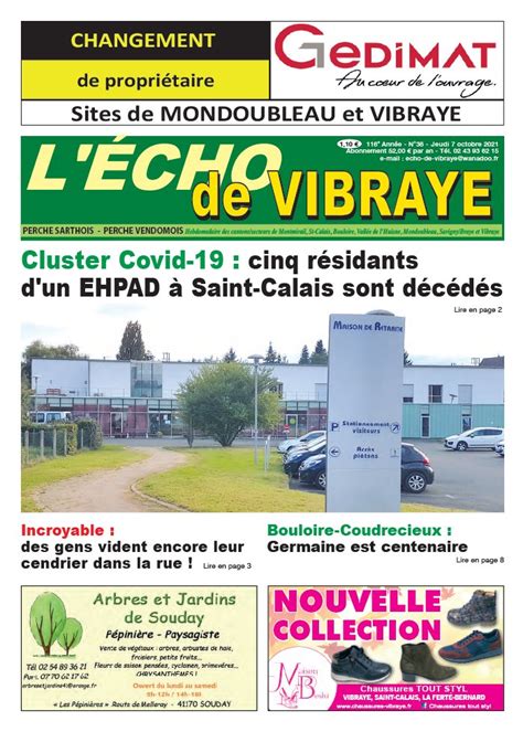 L Echo De Vibraye N Du Octobre T L Charger Sur Ipad