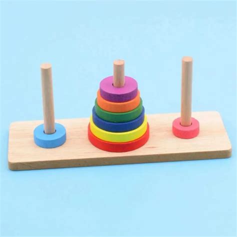 Montessori Wooden Building Blocks Early Learning Color Matching