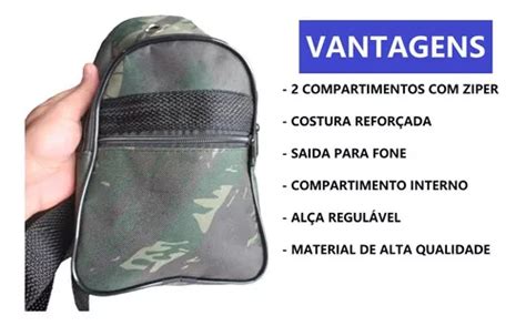 Bolsa Transversal Tiracolo Pochete Ombro Masculina Motoboy Cor