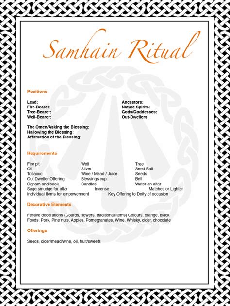 Samhain Ritual | PDF | Deities | Celts