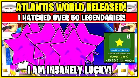 NINJA CLICKERS ATLANTIS UPDATE I HATCHED OVER 50 NEW LEGENDARIES I