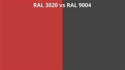 Ral 3020 Vs 9004 Ral Colour Chart Uk