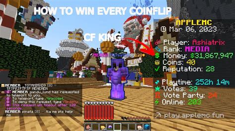 How To WIN Every CoinFlip TRICK In LifeSteal SMP Apple Mc Minecraft