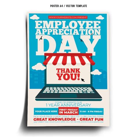 Premium Vector | Employee Appreciation Day Poster Template