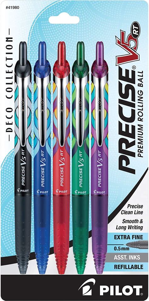 Buy Pilot Precise V5 Rt Deco Collection Refillable And Retractable