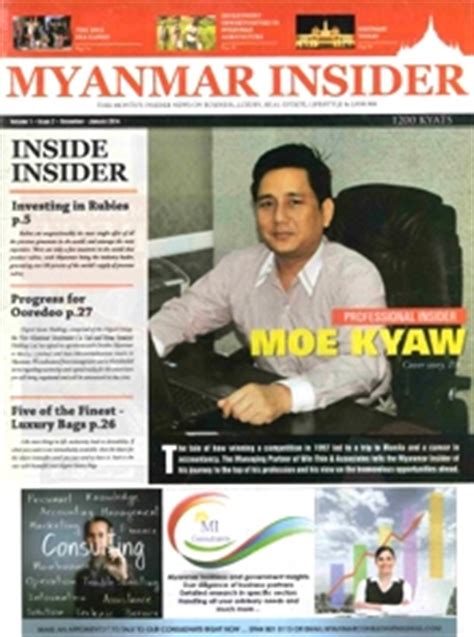 Myanmar Business Insider Magazine June 2014 - Official ADAPT 2030 ...