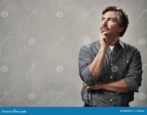 Thinking man stock image. Image of concept, look, emotions - 86060741