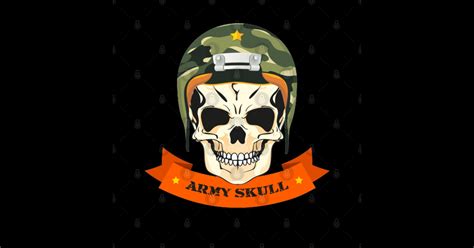 Army Skull Army Skull Sticker TeePublic