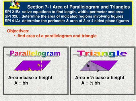 Area Of Parallelogram And Triangles