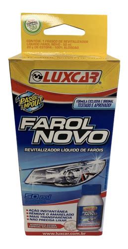 Limpa Farol Novo Luxcar Tira O Fosco E O Amarelado MercadoLivre