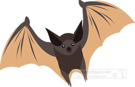 Bat Clipart Bat In Flight Wings Extended