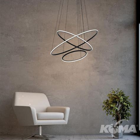 Ring lampa wisząca czarna LED 163W 6520 lm indeks 77752 Koma