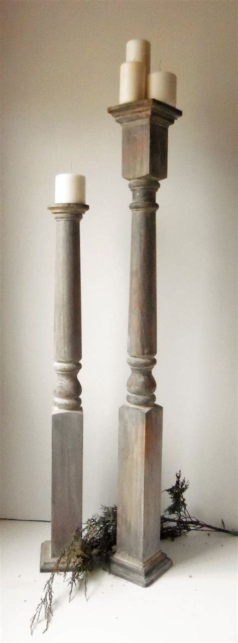 This Is A Pair Of Super Tall Candle Holders That I Designed And Painted