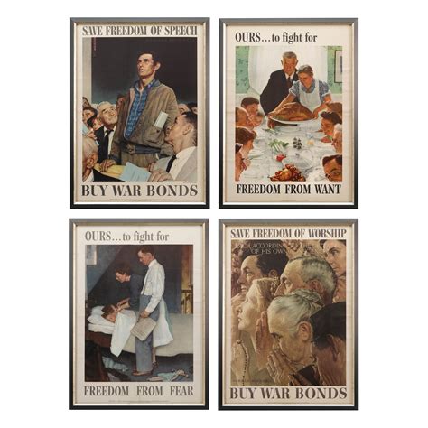 Norman Rockwell Four Freedoms Poster