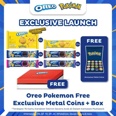 Special Edition Oreo Pokemon Gift Box Free Exclusive Metal Coins