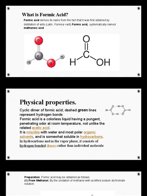 What Is Formic Acid Formic Acid Derives Its Name From The Fact That It Was First Obtained By