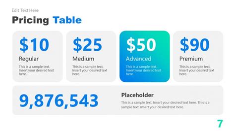 Pricing Table Grid Layout Business Executive Ppt Slidemodel