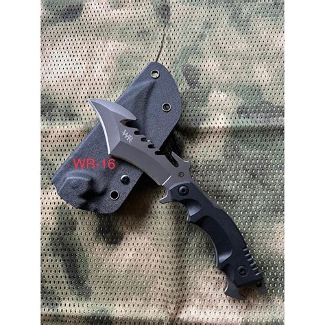 Jual Pisau Tactical Kydex WR 16 Custom Laser Pisau WR Tactical