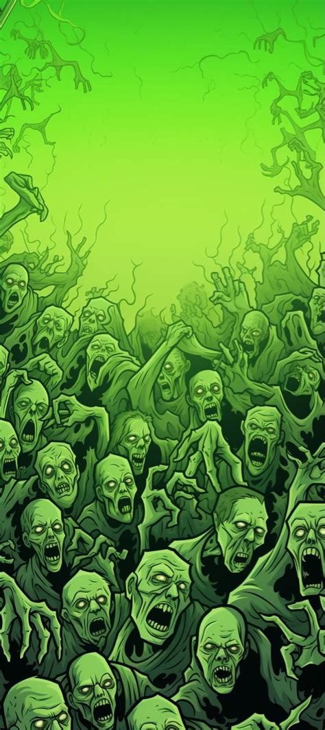 Green Zombie Background | Halloween Wallpaper