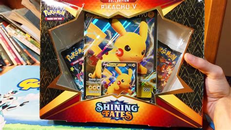 Pokemon Shining Fates Pikachu V Box Opening Youtube