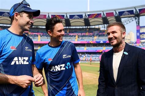 David Beckham David Beckham Attends India Vs New Zealand Match At