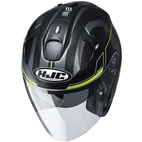 Casque Jet Double Visi Re En Fibre Hjc Fg Jet Komina Mc Hsf Noir Mat