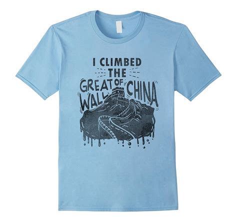 I Climbed The Great Wall Of China T Shirt Black Used Look T Shirt