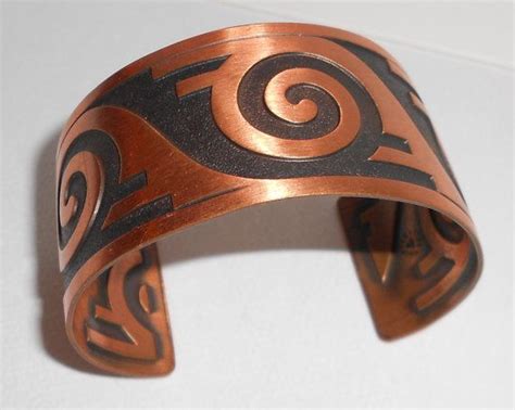 Vintage Navajo Copper Cuff Bracelet By Bell Copper Trading Post A