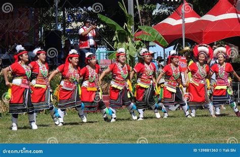 Members Of The Amis Tribe In Traditional Costumes Editorial Stock Photo