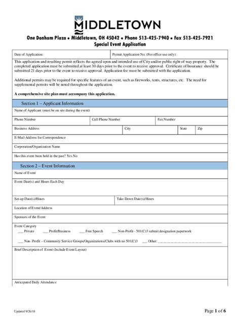 Special Events Permit Application Borough Of Glen Rock Fill Out And