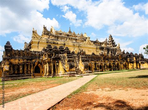 Mahar Aung Mye Bon San Monastery Inwa Myanmar Stock Photo Adobe Stock