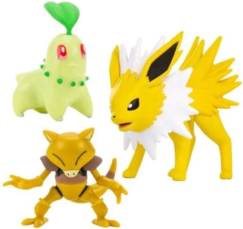 Pokemon Battle Figure Pack Abra Chikorita Jolteon Toy Sense